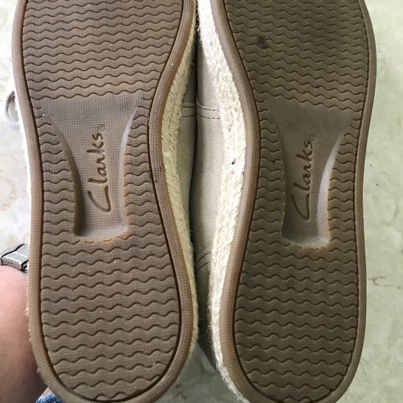 Clark's Collection Sz 8.5 Azella Jazlynn Natural Suede and Jute Sneaker - Picture 9 of 13